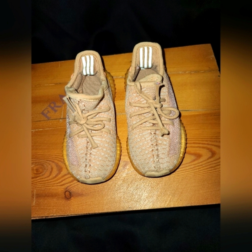Kids Addidas Boost  Tan Shoes
